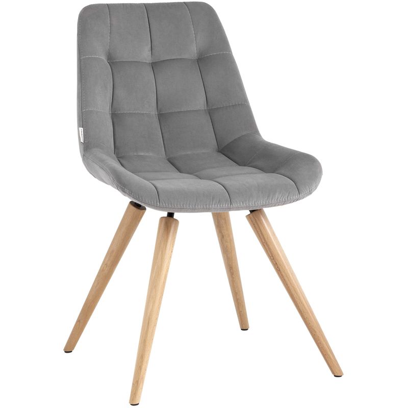Стул NANCY Chair Серый Велюр Серый Древесина Стул NANCY Chair Серый Велюр Серый Древесина во Владивостоке | Loft Concept