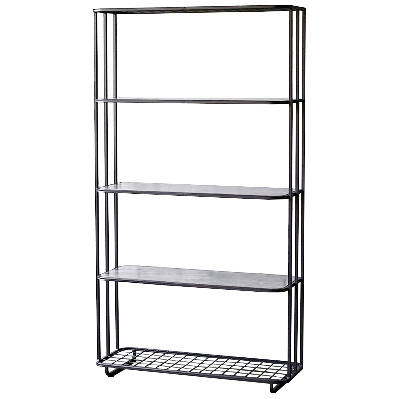 Стеллаж Wynn Industrial Metal Rust Rack Черный Дерево Серый Стеллаж Wynn Industrial Metal Rust Rack Черный Дерево Серый во Владивостоке | Loft Concept