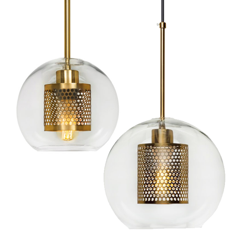 Perforated Vessel Pendant Lamp Gold Ball Золотой Прозрачное Стекло Perforated Vessel Pendant Lamp Gold Ball Золотой Прозрачное Стекло во Владивостоке | Loft Concept