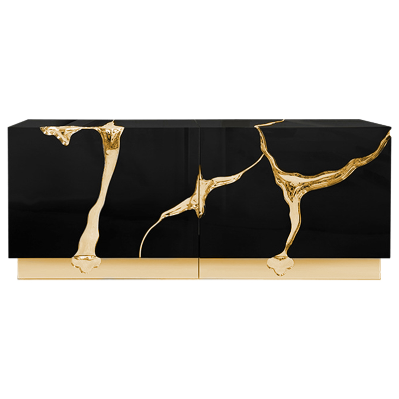 Буфет Modern Contemporary Lapiaz Sideboard Boca do Lobo Черный Золотой Черный Буфет Modern Contemporary Lapiaz Sideboard Boca do Lobo Черный Золотой Черный во Владивостоке | Loft Concept