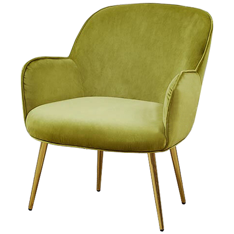 Кресло Waldeck Chair Light green Салатовый Глянцевое золото Кресло Waldeck Chair Light green Салатовый Глянцевое золото во Владивостоке | Loft Concept