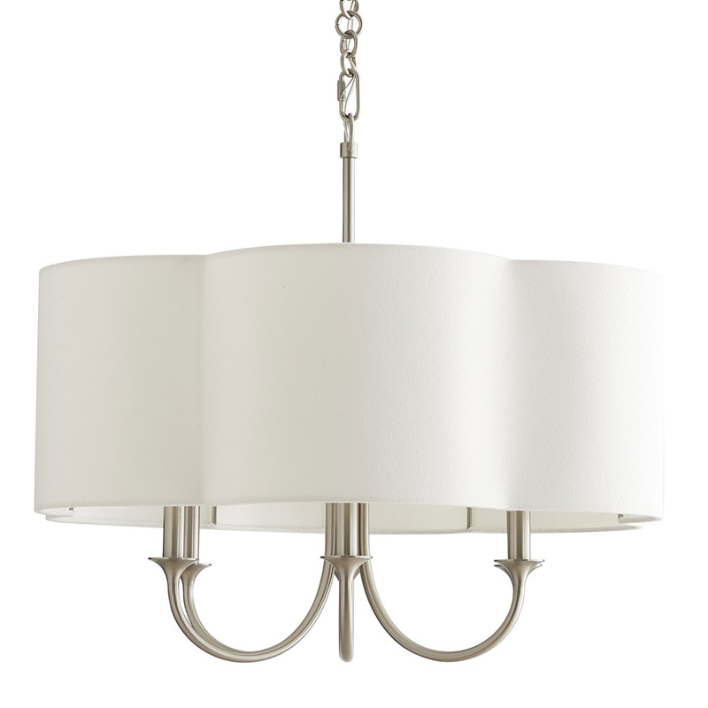 Люстра Vitorino Silver Chandelier Серебряный Белый Люстра Vitorino Silver Chandelier Серебряный Белый во Владивостоке | Loft Concept