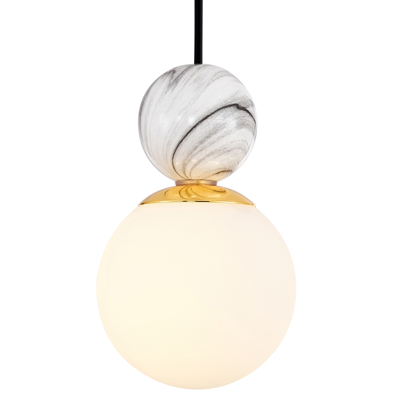 Подвесной светильник White Marble Decor Белый Золотой Черный Белый Мрамор Bianco Подвесной светильник White Marble Decor Белый Золотой Черный Белый Мрамор Bianco во Владивостоке | Loft Concept