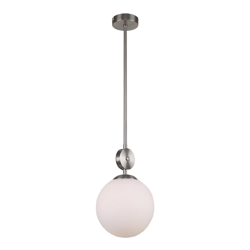 Подвесной светильник Kyran Nickel Hanging Lamp Никель Белый Подвесной светильник Kyran Nickel Hanging Lamp Никель Белый во Владивостоке | Loft Concept