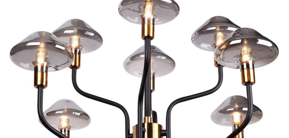 Люстра Gray Glass Mushrooms Люстра Gray Glass Mushrooms - Loft-Concept во Владивостоке