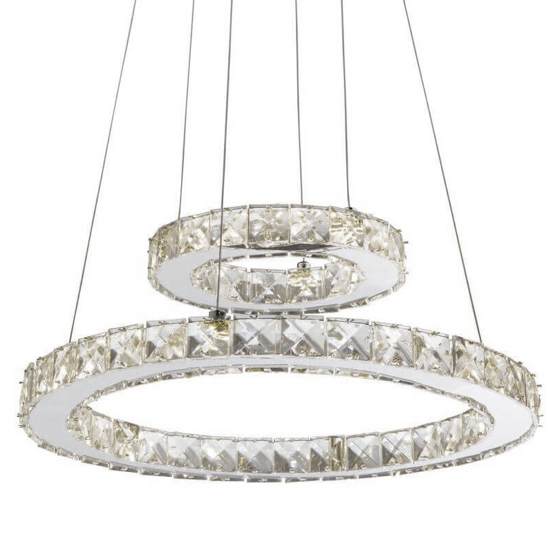Люстра Crosshair Crystal Ring 2 Хром Прозрачный Люстра Crosshair Crystal Ring 2 Хром Прозрачный во Владивостоке | Loft Concept