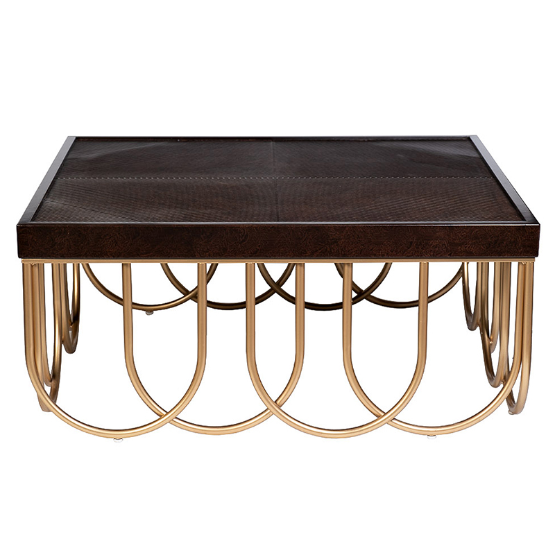 Кофейный стол Cassel Coffee Table Дерево Табак Золотой Кофейный стол Cassel Coffee Table Дерево Табак Золотой во Владивостоке | Loft Concept
