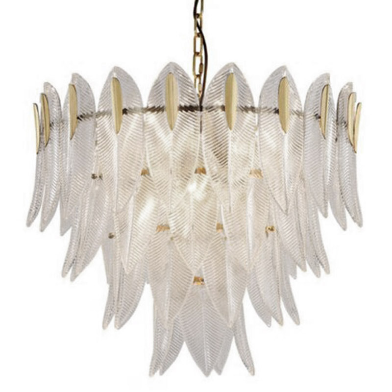 Люстра Textured Glass Petals Chandelier Бронза Белое матовое стекло Люстра Textured Glass Petals Chandelier Бронза Белое матовое стекло во Владивостоке | Loft Concept