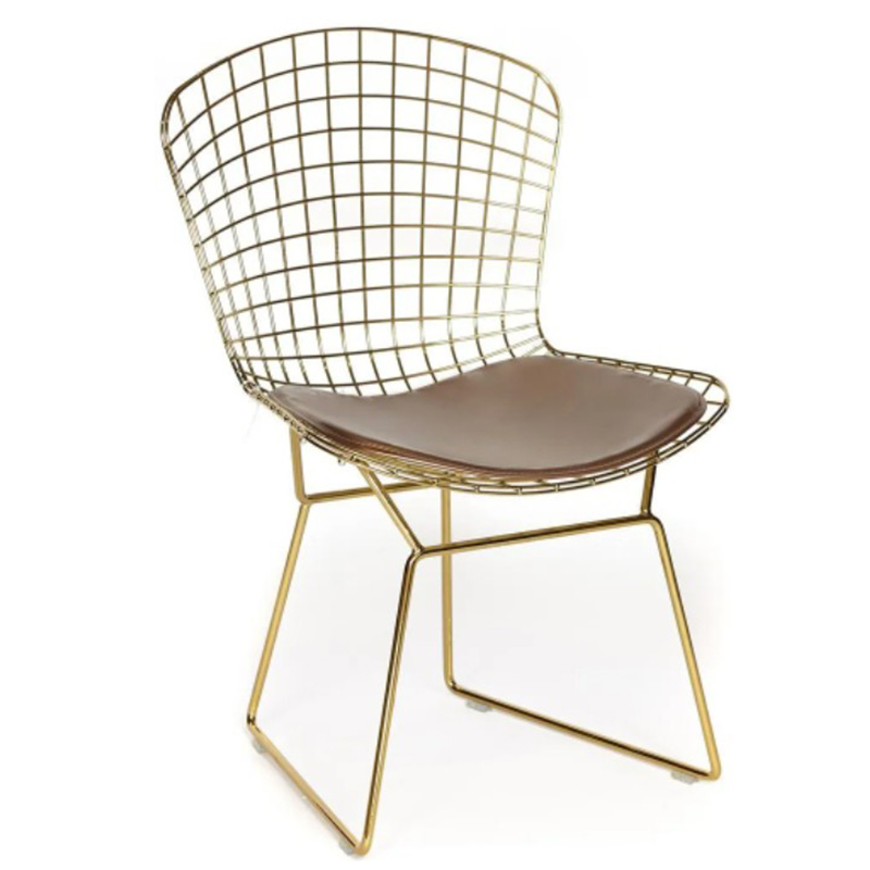 Стул Bertoia Chair Gold Золотой Коричневый Стул Bertoia Chair Gold Золотой Коричневый во Владивостоке | Loft Concept