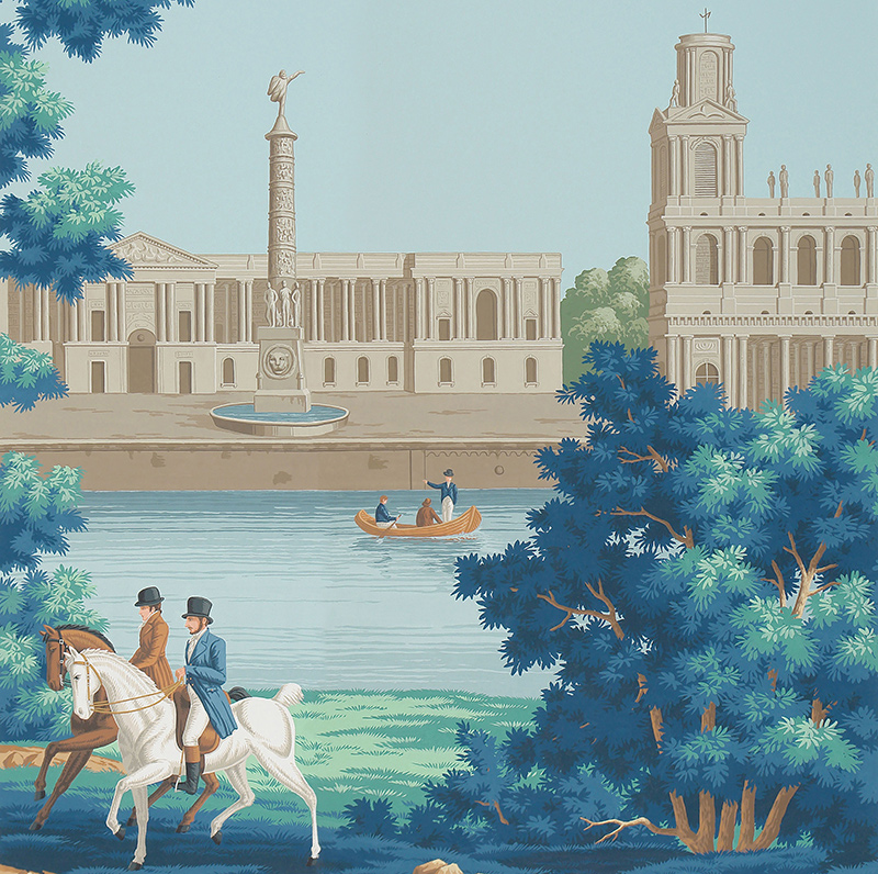 Обои ручная роспись Monuments of Paris Jacquemart on scenic paper Обои ручная роспись Monuments of Paris Jacquemart on scenic paper во Владивостоке | Loft Concept