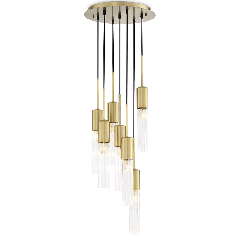Люстра Eichholtz Chandelier Lulu Латунь Прозрачное Стекло Черный Люстра Eichholtz Chandelier Lulu Латунь Прозрачное Стекло Черный во Владивостоке | Loft Concept