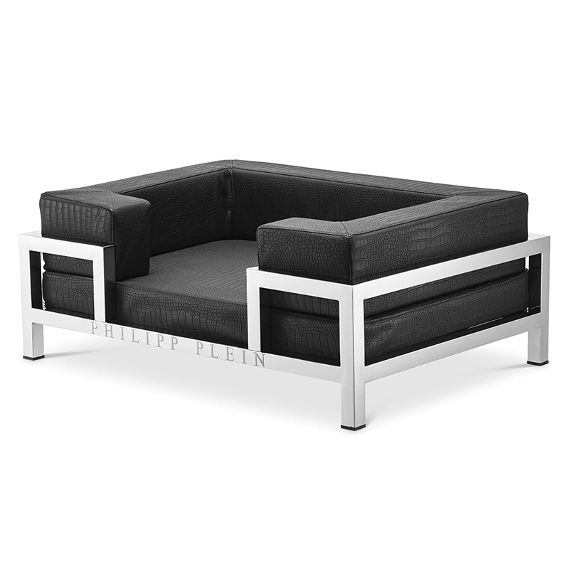 Лежанка для домашних животных Philipp Plein Dogbed High Conic Limited L Черный Серебряный Лежанка для домашних животных Philipp Plein Dogbed High Conic Limited L Черный Серебряный во Владивостоке | Loft Concept