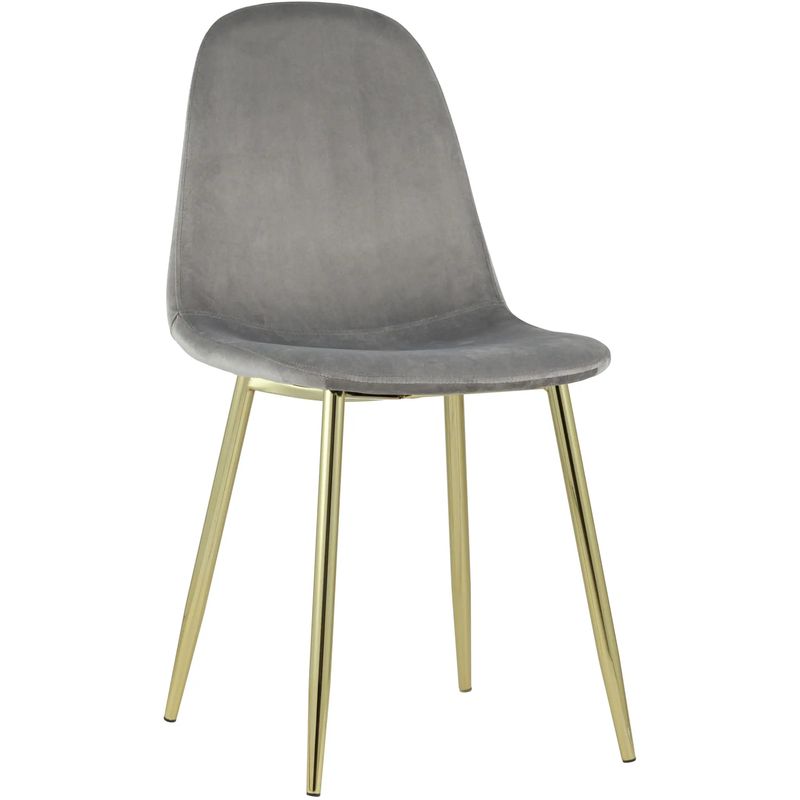 Стул Archie Chair Серый велюр Золотые ножки Серый Золотой Стул Archie Chair Серый велюр Золотые ножки Серый Золотой во Владивостоке | Loft Concept