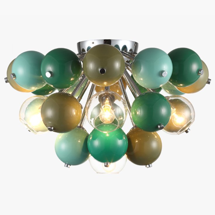 Потолочная люстра Green Ceads Ceiling lamp Зеленый Оливковый Потолочная люстра Green Ceads Ceiling lamp Зеленый Оливковый во Владивостоке | Loft Concept