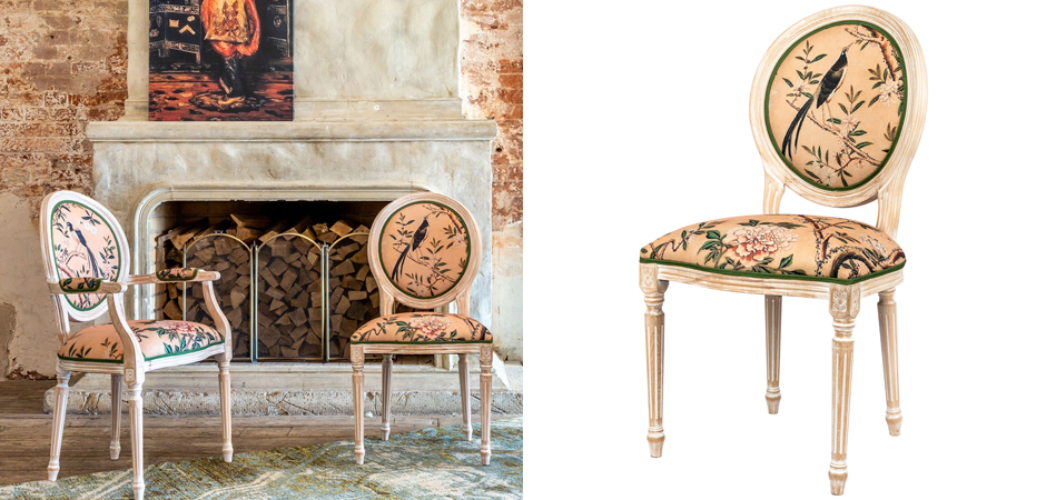 Стул Beige and Green Chinoiserie Stool Стул Beige and Green Chinoiserie Stool - Loft-Concept во Владивостоке