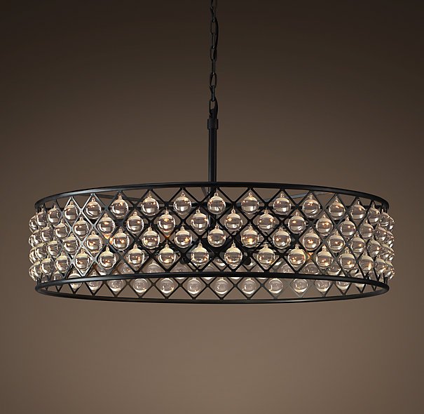Люстра RH Spencer Hoop Chandelier 80 Черный Люстра RH Spencer Hoop Chandelier 80 Черный во Владивостоке | Loft Concept