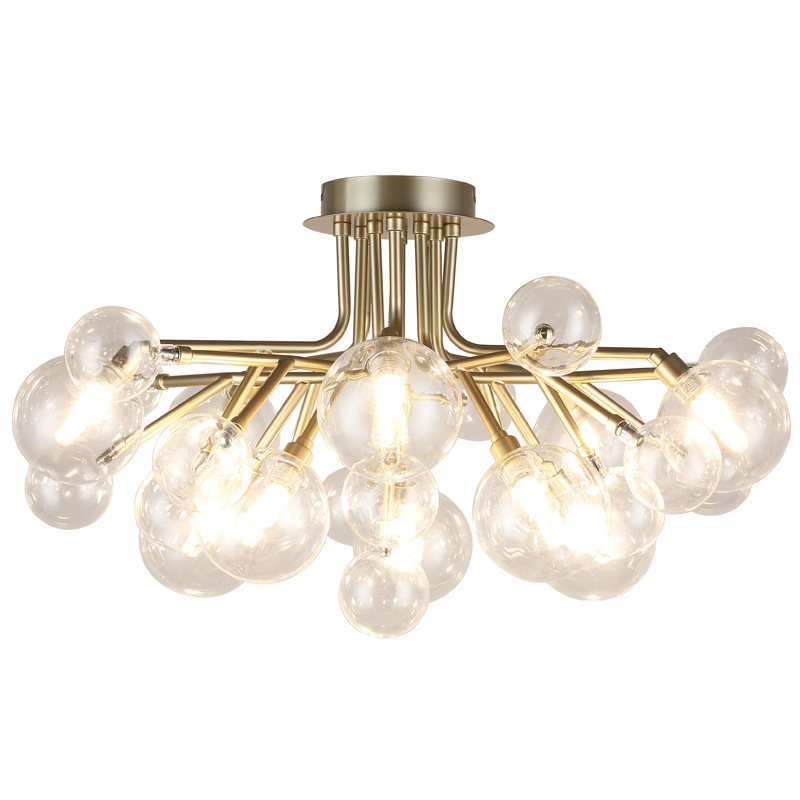 Люстра Berries Chandelier Flower clear 10 Винтажное Светлое Золото Прозрачный Люстра Berries Chandelier Flower clear 10 Винтажное Светлое Золото Прозрачный во Владивостоке | Loft Concept