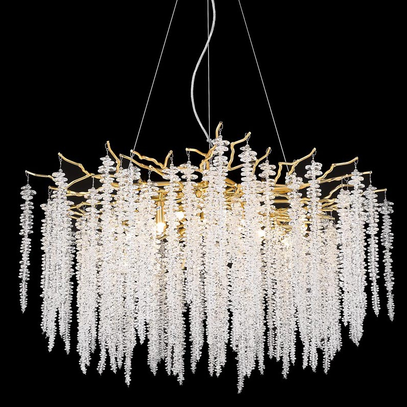 Люстра Diana Rain Gold Золотой Люстра Diana Rain Gold Золотой во Владивостоке | Loft Concept