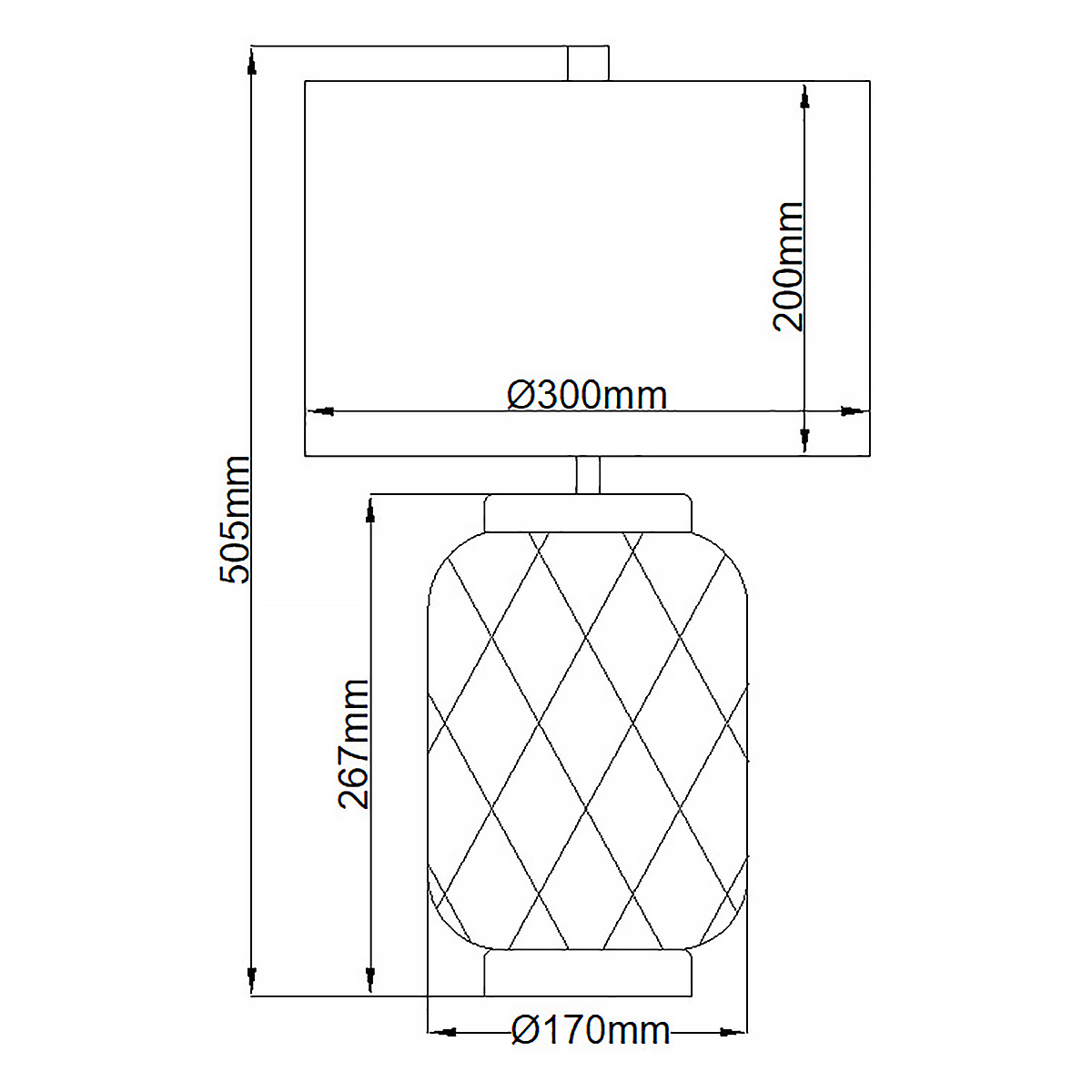 Настольная лампа с цилиндрическим абажуром и прозрачным стеклянным основанием Quintiesse во Владивостоке