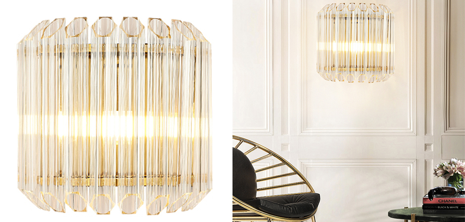 Бра Hexagon Wall Lamp прозрачное стекло Бра Hexagon Wall Lamp прозрачное стекло - Loft-Concept во Владивостоке