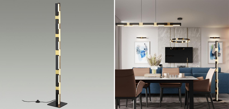 Торшер Shades of Gold с выключателем Торшер Shades of Gold с выключателем - Loft-Concept во Владивостоке