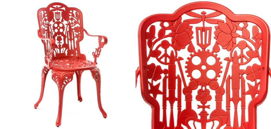 Стул Seletti Industry Collection ALUMINIUM ARMCHAIR – RED Стул Seletti Industry Collection ALUMINIUM ARMCHAIR – RED - Loft-Concept во Владивостоке