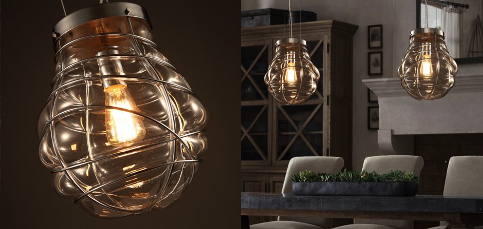 Подвесной светильник Steampunk Glass Shape Подвесной светильник Steampunk Glass Shape - Loft-Concept во Владивостоке