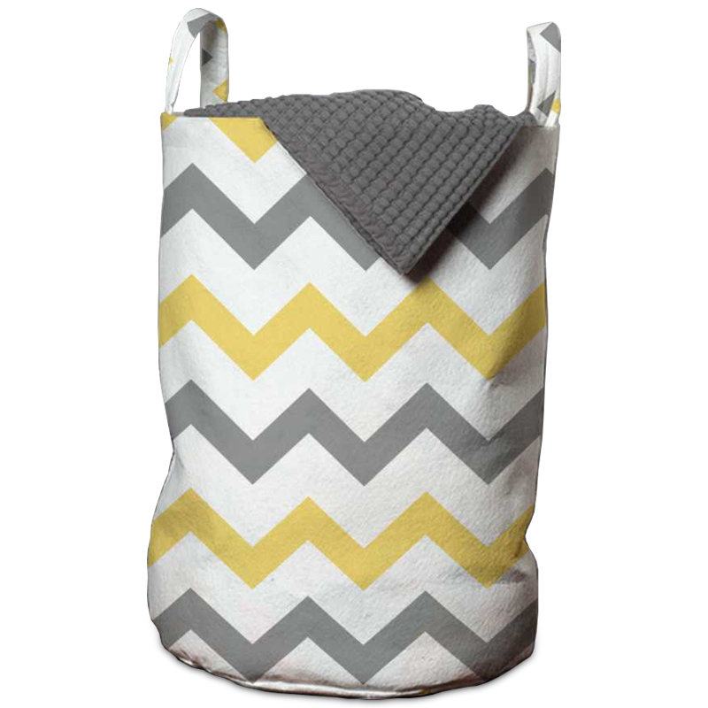 Корзина Mustard and Gray Chevron Basket Горчичный Серый Белый Корзина Mustard and Gray Chevron Basket Горчичный Серый Белый во Владивостоке | Loft Concept