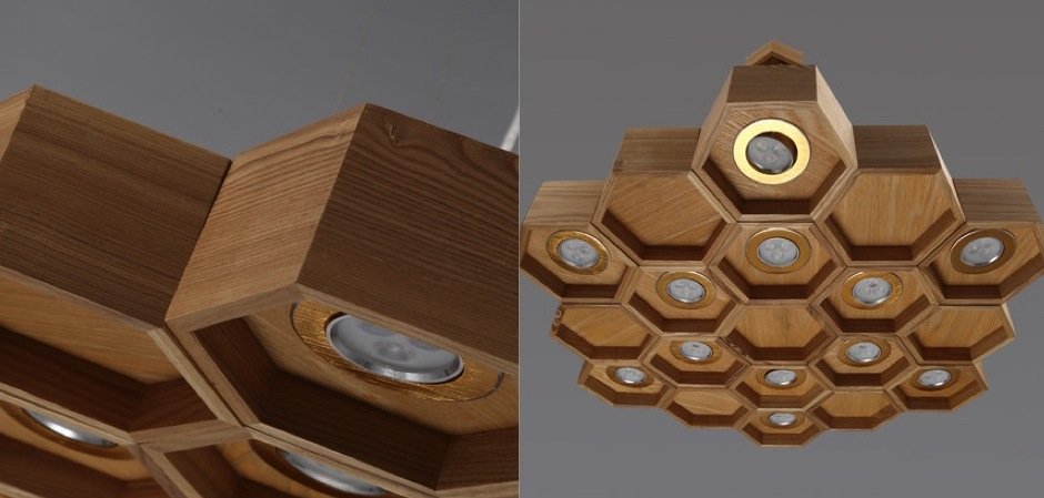 Люстра Honeycomb 12 Loft Wooden Ecolight Люстра Honeycomb 12 Loft Wooden Ecolight - Loft-Concept во Владивостоке