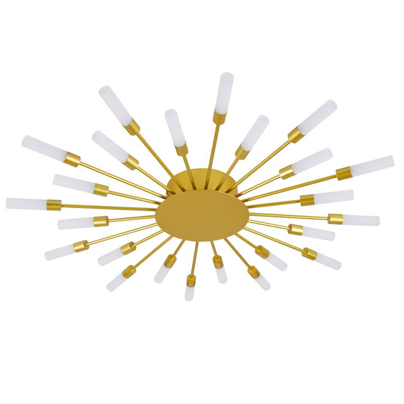 Потолочный светильник Aiden Ceiling Lamp 24 Золотой Белый Потолочный светильник Aiden Ceiling Lamp 24 Золотой Белый во Владивостоке | Loft Concept