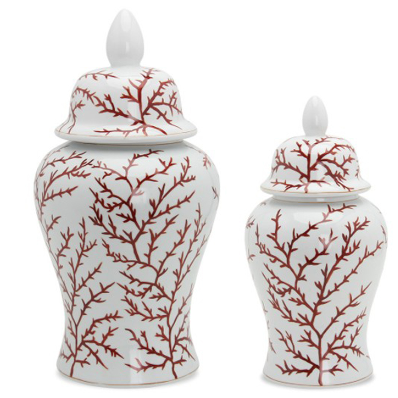 Ваза White Vase Branches Бургундский красный Белый Ваза White Vase Branches Бургундский красный Белый во Владивостоке | Loft Concept