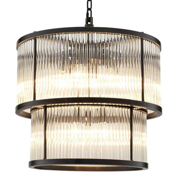 Люстра Chandelier Pasadena Bronze Темная бронза Прозрачное Стекло во Владивостоке | Loft Concept 