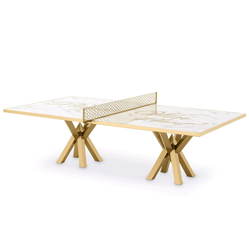 Обеденный стол Philipp Plein Dining Table Play Белый Мрамор Bianco Золотой Обеденный стол Philipp Plein Dining Table Play Белый Мрамор Bianco Золотой во Владивостоке | Loft Concept