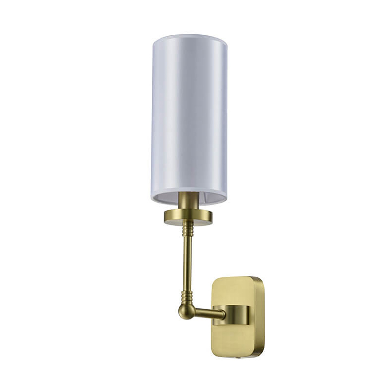 Бра Fabric Lampshade Brass Матовая латунь Белый Бра Fabric Lampshade Brass Матовая латунь Белый во Владивостоке | Loft Concept