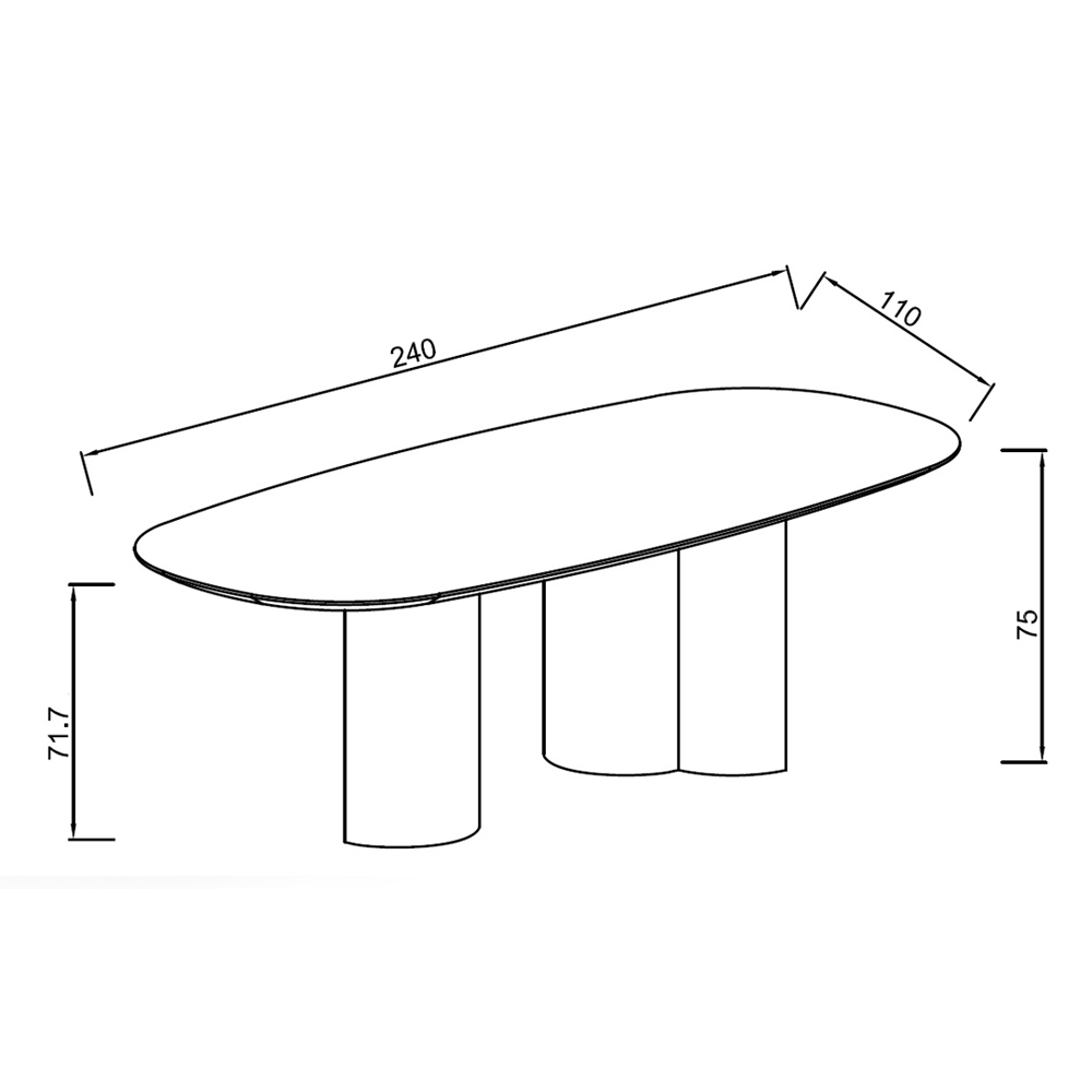 Стол обеденный мраморный с колоннами Marble Column Table во Владивостоке