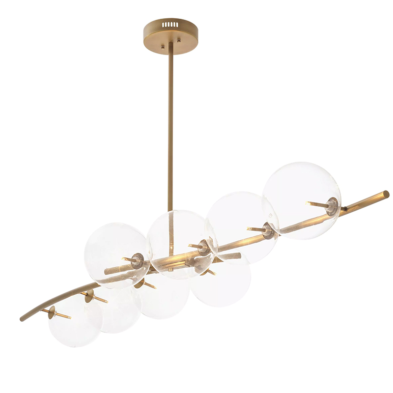Люстра Eichholtz Chandelier Spezia Латунь Прозрачное Стекло Люстра Eichholtz Chandelier Spezia Латунь Прозрачное Стекло во Владивостоке | Loft Concept