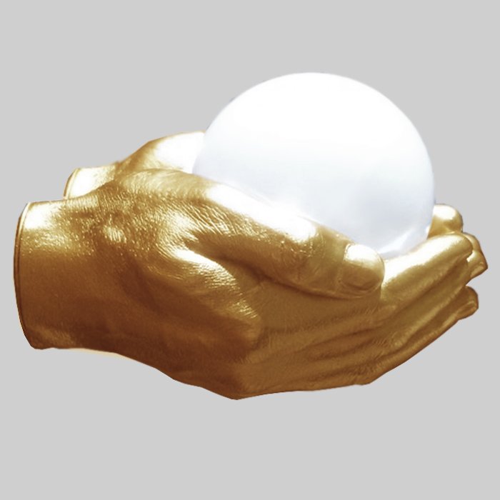 Бра Glowing Ball In The Gold Hands Золотой Бра Glowing Ball In The Gold Hands Золотой во Владивостоке | Loft Concept