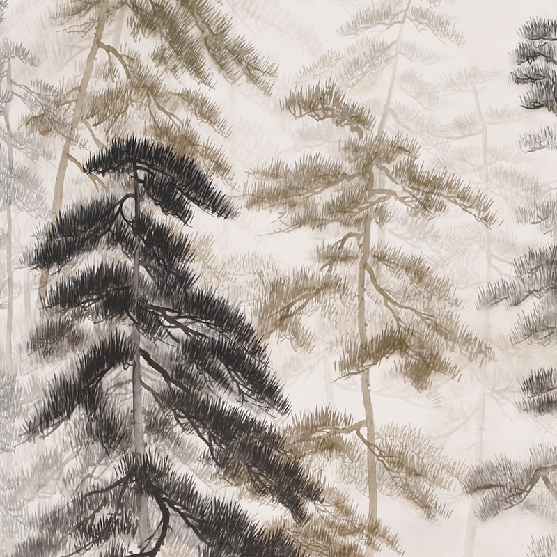 Обои ручная роспись Abstract Pines Dark Lacquer on Natural Mica metallic silk Обои ручная роспись Abstract Pines Dark Lacquer on Natural Mica metallic silk во Владивостоке | Loft Concept