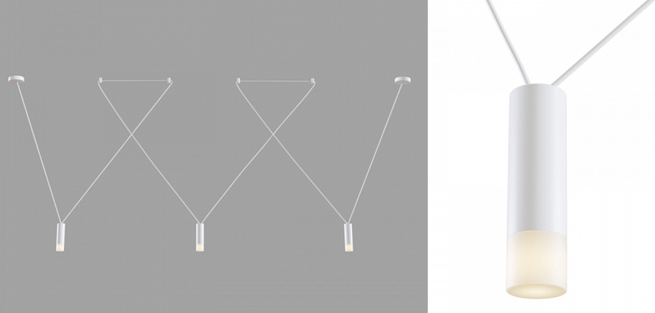 Wireflow LED White Suspension lam 3 патрона Wireflow LED White Suspension lam 3 патрона - Loft-Concept во Владивостоке