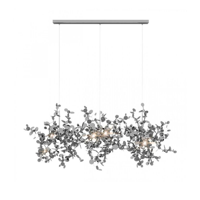 Люстра Terzani Argent Suspension Linear Silver длина 85 см Серебряный во Владивостоке | Loft Concept 