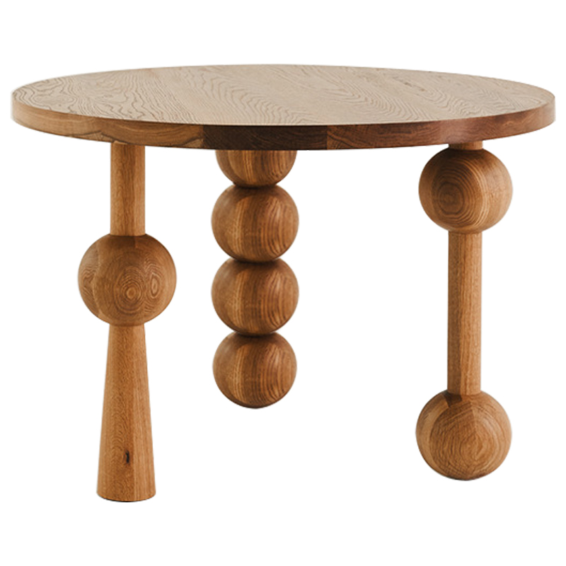 Круглый обеденный стол Keith Unique Shape Dining Table Коричневый во Владивостоке | Loft Concept 
