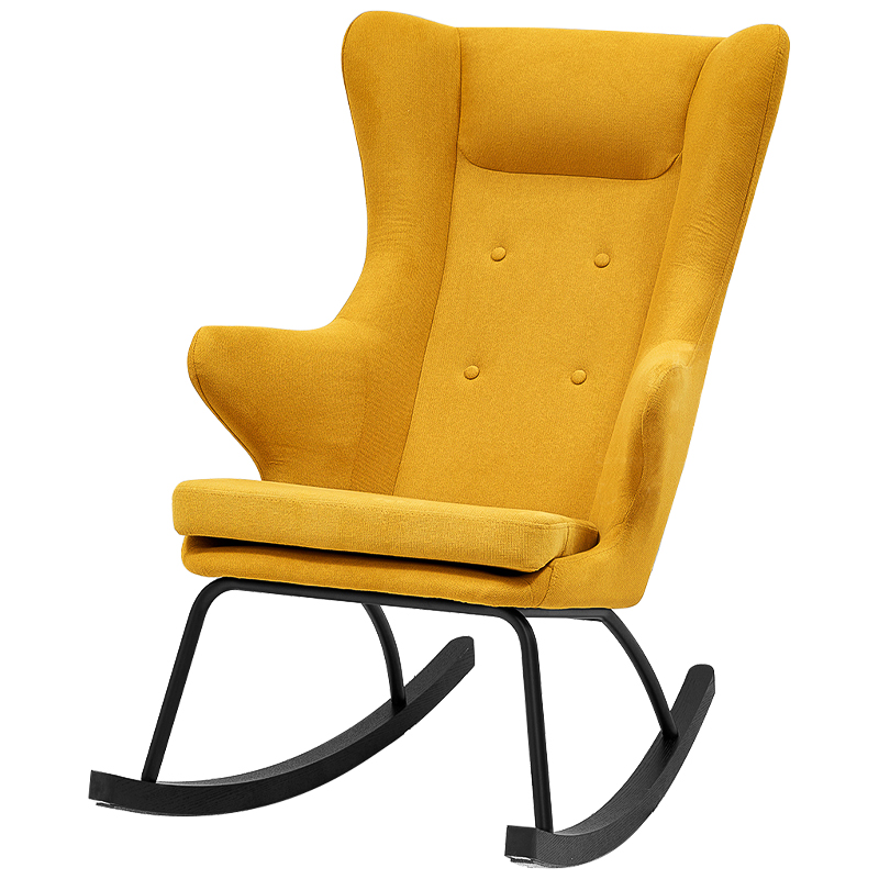 Rocking chair DORIA YELLOW Кресло-Качалка Желтое Желтый Черный Rocking chair DORIA YELLOW Кресло-Качалка Желтое Желтый Черный во Владивостоке | Loft Concept