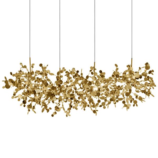 Люстра Terzani Argent Suspension Linear Gold Глянцевое золото Люстра Terzani Argent Suspension Linear Gold Глянцевое золото во Владивостоке | Loft Concept