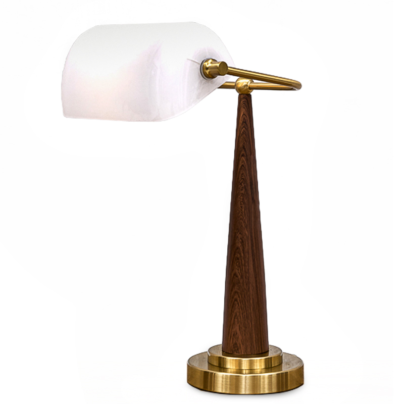 Настольная лампа Ziani Table lamp Белый Коричневый Латунь Настольная лампа Ziani Table lamp Белый Коричневый Латунь во Владивостоке | Loft Concept