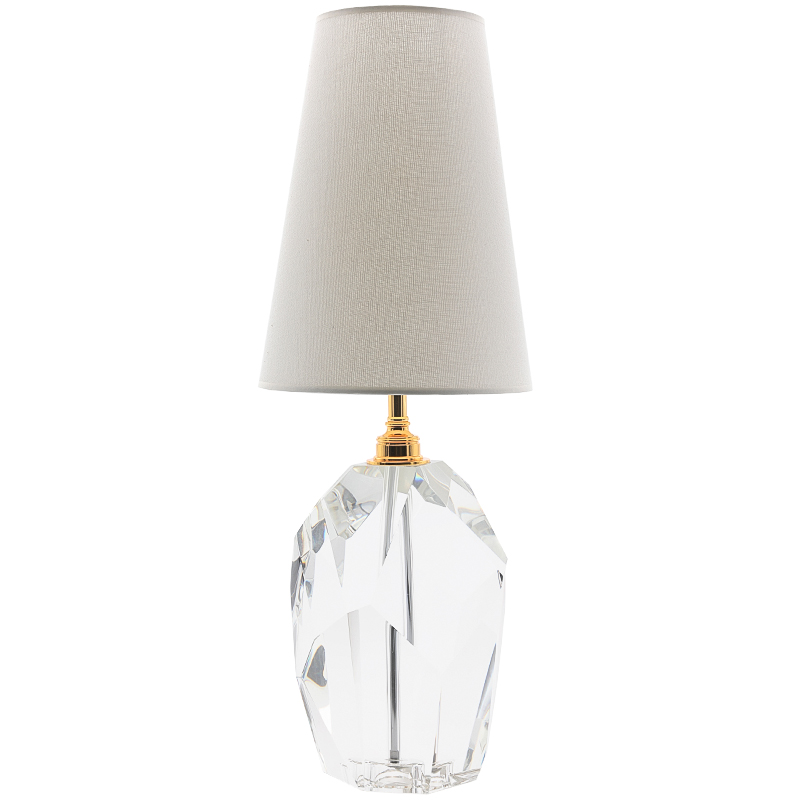 Настольная лампа Crystal table Lamp Прозрачный Белый Настольная лампа Crystal table Lamp Прозрачный Белый во Владивостоке | Loft Concept