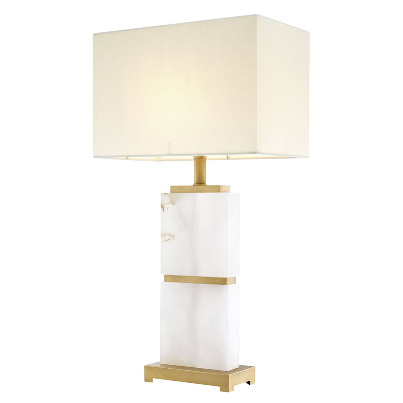 Настольная лампа Eichholtz Table Lamp Robbins Белый Латунь Молочный Настольная лампа Eichholtz Table Lamp Robbins Белый Латунь Молочный во Владивостоке | Loft Concept