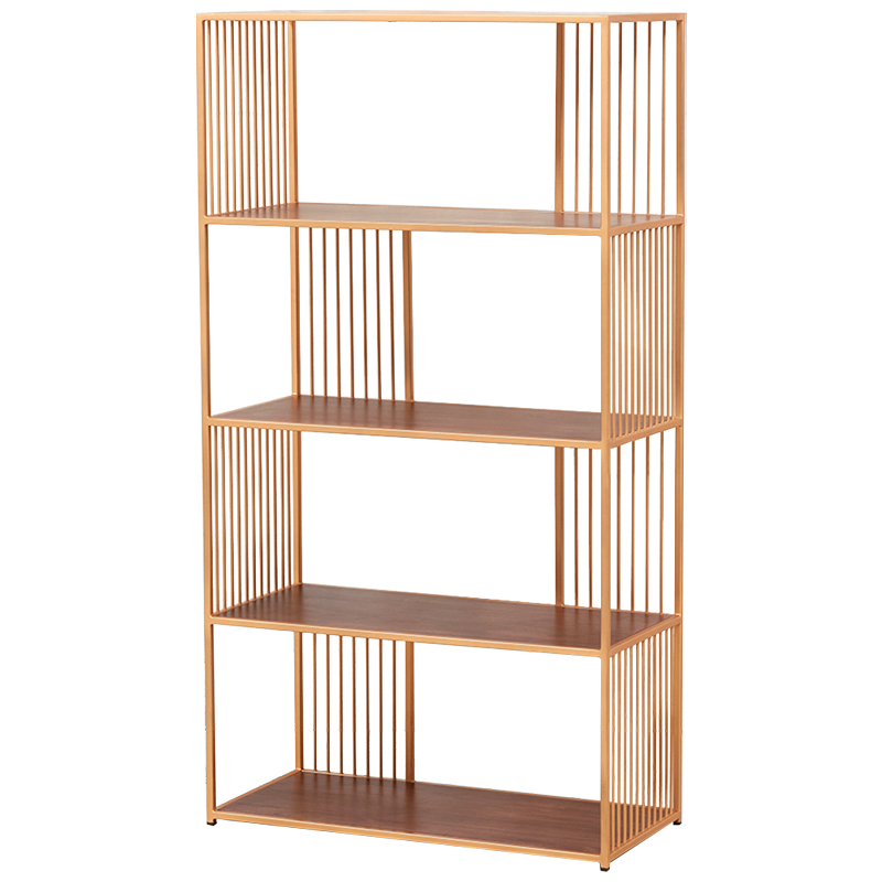 Стеллаж Blaise Metal Rack Латунь Древесина Стеллаж Blaise Metal Rack Латунь Древесина во Владивостоке | Loft Concept
