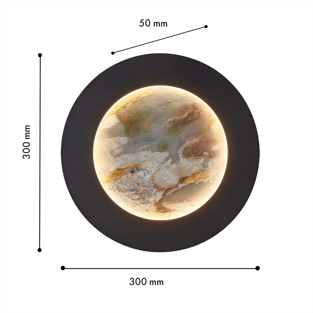 Бра в форме диска черного цвета Borders of Black во Владивостоке