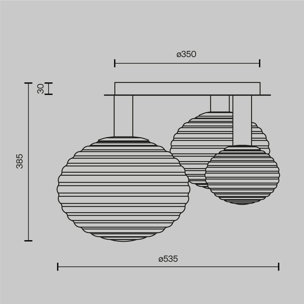 Потолочный светильник Triple ribbed base Потолочный светильник Triple ribbed base во Владивостоке