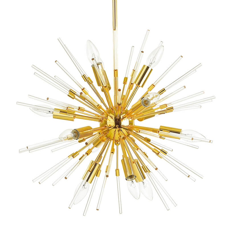 Люстра Welund Sputnik Chandelier gold Глянцевое золото Прозрачный Люстра Welund Sputnik Chandelier gold Глянцевое золото Прозрачный во Владивостоке | Loft Concept